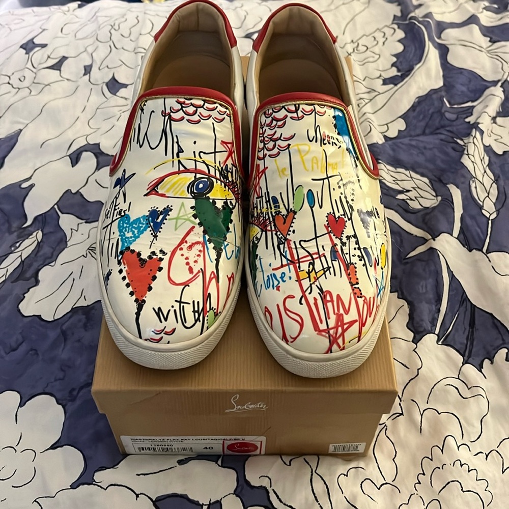 Louboutin Masteralta Flat/Sneaker Patent Leather